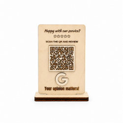 Επιτραπέζιο Stand με Λογότυπο & QR Code 3D | Διπλής Όψης | 12 x 8cm